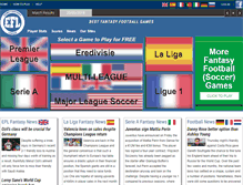 Tablet Screenshot of eurofantasyleague.com